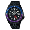 Seiko Automatic SKX GMT Yuto Horigome Limited Edition Black Dial Black Steel Strap Watch For Men - SSK027K1