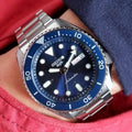 Seiko 5 Sports Automatic Analog Blue Dial Silver Steel Strap Watch For Men - SRPD51K1