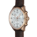 Tissot Chrono XL Classic Silver Dial Brown Leather Strap Watch For Men - T116.617.36.037.00
