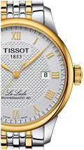 Tissot T Classic Le Locle Powermatic 80 Silver Dial Two Tone Steel Strap Watch For Men - T0064072203301