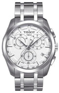 Tissot T Classic Couturier Chronograph White Dial Silver Steel Strap Watch For Men - T101.617.11.031.00