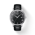 Tissot T Classic Tradition Quartz Black Dial Black Leather Strap Watch For Men - T063.610.16.058.00