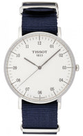 Tissot T Classic Everytime Large White Dial Blue NATO Strap Watch For Men - T109.610.17.037.00