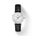 Tissot Everytime Small White Dial Black Leather Strap Watch For Women - T109.210.16.032.00