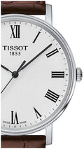 Tissot T Classic Everytime White Dial Brown Leather Strap Watch For Men - T109.410.16.033.00