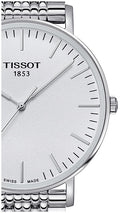 Tissot T Classic Everytime Large White Dial Silver Steel Strap Watch for Men - T109.610.11.031.00