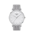 Tissot T Classic Everytime Large White Dial Silver Steel Strap Watch for Men - T109.610.11.031.00