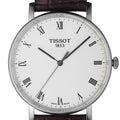 Tissot T Classic Everytime White Dial Brown Leather Strap Watch For Men - T109.410.16.033.00