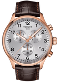 Tissot Chrono XL Classic Silver Dial Brown Leather Strap Watch For Men - T116.617.36.037.00