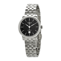 Tissot T Classic Carson Premium Automatic Lady Black Dial Silver Steel Strap Watch for Women - T122.207.11.051.00