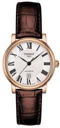 Tissot T Classic Carson Premium White Dial Brown Leather Strap Watch for Women - T122.207.36.033.00