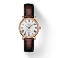 Tissot T Classic Carson Premium White Dial Brown Leather Strap Watch for Women - T122.207.36.033.00