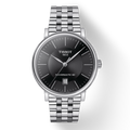 Tissot T Classic Carson Premium Powermatic 80 Black Dial Silver Steel Strap Watch For Men - T122.407.11.051.00
