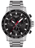 Tissot Supersport Chrono Black Dial Silver Steel Strap Watch For Men - T125.617.11.051.00
