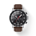 Tissot Supersport Chrono Black Dial Brown Leather Strap Watch for Men - T125.617.16.051.01