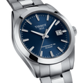 Tissot Gentlemen Powermatic 80 Silicium Blue Dial Silver Steel Strap Watch For Men - T127.407.11.041.00