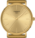 Tissot T Classic Everytime Medium Gold Dial Gold Mesh Bracelet Watch For Men - T109.410.33.021.00