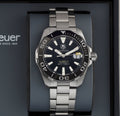 Tag Heuer Aquaracer Automatic Black Dial Silver Steel Strap Watch for Men - WAY211A.BA0928