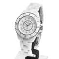 Chanel J12 Diamonds Mother of Pearl White Dial White Steel Strap Watch for Women - J12 H5704