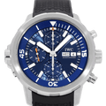 IWC Aquatimer Automatic Chronograph 44mm Blue Dial Black Rubber Strap Watch for Men - IW376805