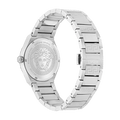 Versace V-Auria Quartz Turquoise Dial Silver Steel Strap Watch for Women - VE0F00225