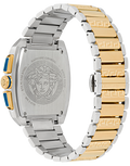 Versace Dominus Chronograph Blue Dial Two Tone Steel Strap Watch For Men - VE6H00723