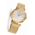 Versace Meander Greca White Dial Gold Mesh Bracelet Watch for Women - VELW00820