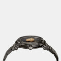 Versace Palazzo Empire Quartz Black Dial Black Steel Strap Watch For Men - VEDB00518