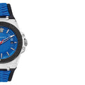Versace Chain Reaction Quartz Blue Dial Blue & Black Leather Strap Watch for Men - VEDY00119