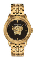 Versace Palazzo Empire Black Dial Gold Steel Strap Watch for Men - VERD00818