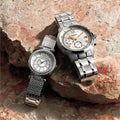 Guess Muse Quartz White Dial Silver Steel Strap Watch For Women - W1008l1