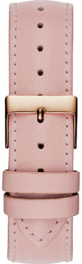 Guess Wonderlust Beige Dial Pink Leather Strap Watch for Women - W1065L1