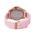 Guess Frontier Diamonds Rose Gold Dial Pink Rubber Strap Watch For Women - W1160L5