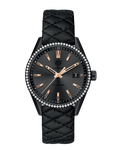 Tag Heuer Carrera Diamonds Anthracite Black Dial Black Leather Strap Watch for Women - WAR1115.FC6392