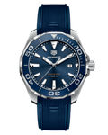 Tag Heuer Aquaracer Quartz Blue Dial Blue Rubber Strap Watch for Men - WAY101C.FC6153