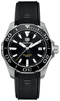 Tag Heuer Aquaracer Black Dial Black Rubber Strap Watch for Men - WAY111A.FT6151