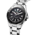 Tag Heuer Aquaracer Quartz Black Dial Silver Steel Strap Watch for Women - WAY131K.BA0748