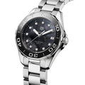 Tag Heuer Aquaracer Quartz Black Dial Silver Steel Strap Watch for Women - WAY131M.BA0748