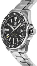 Tag Heuer Aquaracer Automatic Black Dial Silver Steel Strap Watch for Men - WAY211A.BA0928
