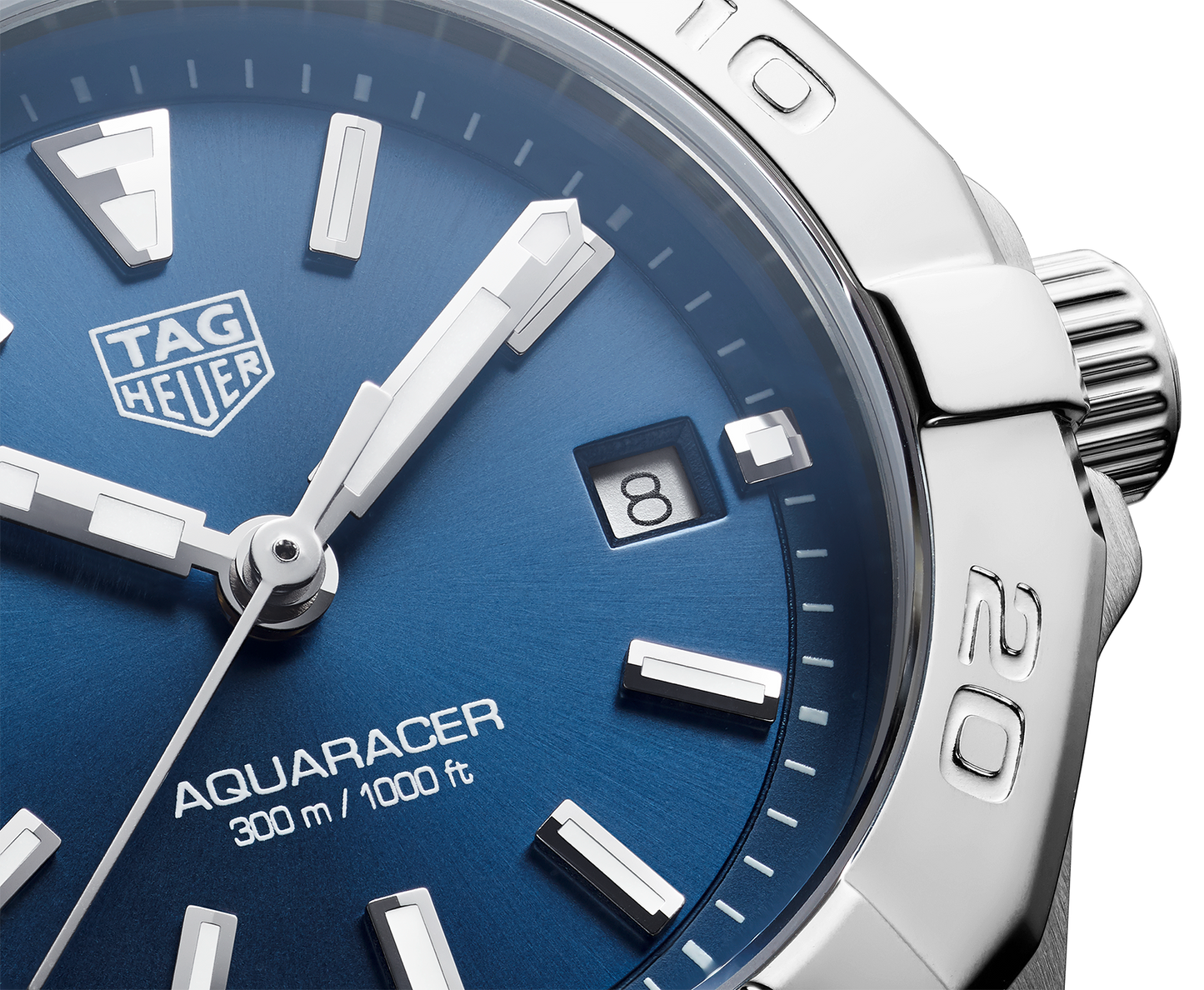 Tag Heuer Aquaracer Blue Dial Silver Steel Strap Watch for Women - WBD1412.BA0741