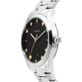 Gucci G Timeless Black Dial Silver Steel Strap Watch For Women - YA1264029