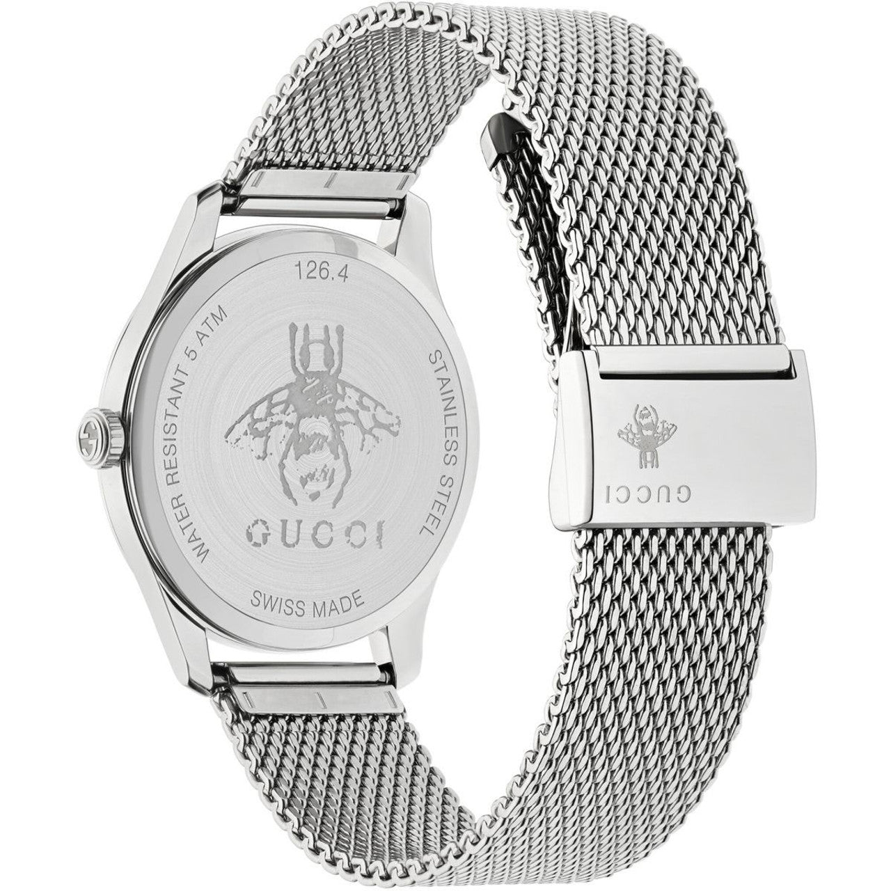 Gucci G-Timeless Mother of Pearl Dial Silver Mesh Bracelet Watch For Women - YA1264040