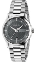 Gucci G Timeless Grey Dial Silver Steel Strap Watch For Women - YA126522