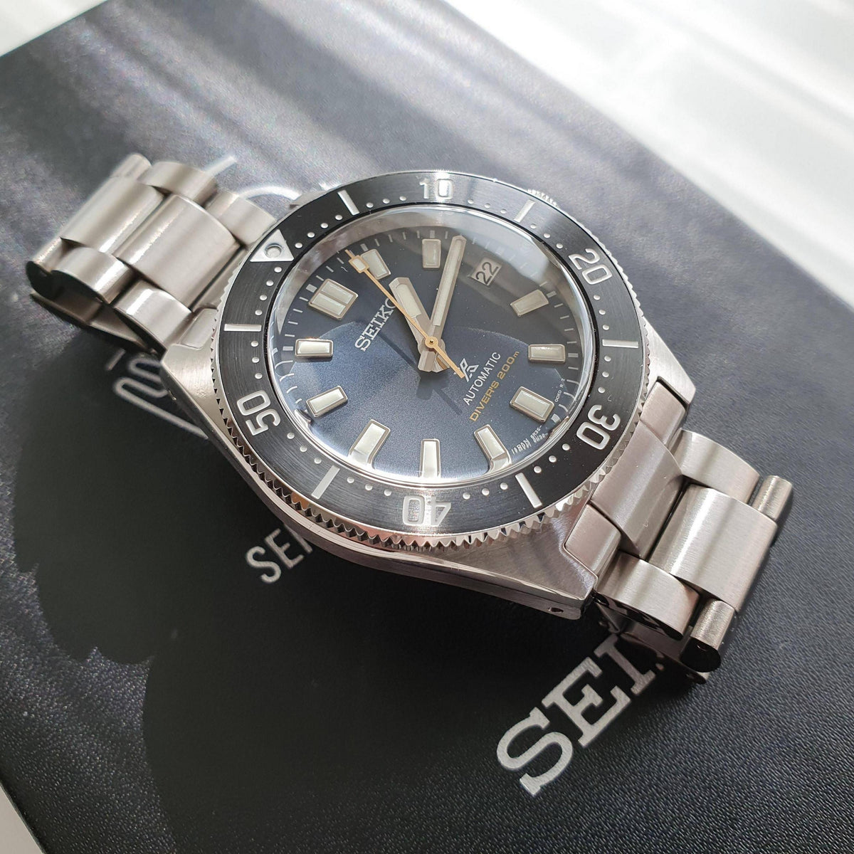 Seiko Prospex Automatic 1965 Dive 55th Anniversary Limited Edtion Blue Dial Silver Steel Strap Watch For Men - SPB149J1