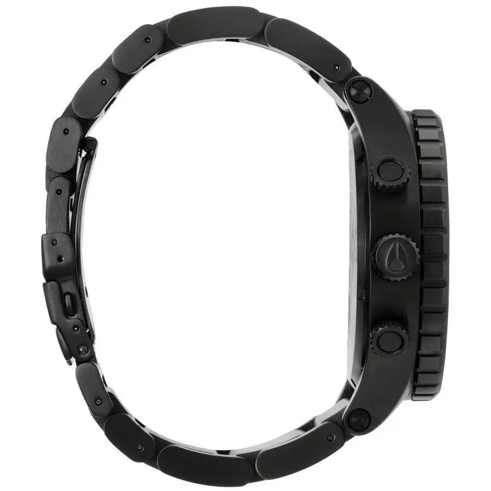 Nixon 51-30 Chrono Black Dial Black Steel Strap Watch for Men - A083-957