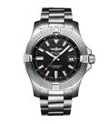 Breitling Avenger Automatic 43mm Black Dial Silver Steel Strap Watch for Men - A17318101B1A1