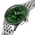 Breitling Navitimer Automatic 41mm Green Dial Silver Steel Strap Watch for Men - A17326361L1A1