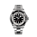 Breitling Superocean Automatic 44mm Black Dial Silver Steel Strap Watch for for Men - A17376211B1A1