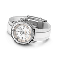Breitling Superocean Automatic 36 White Dial White Rubber Strap Watch for Men - A17377211A1S1
