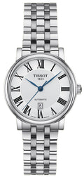 Tissot T Classic Carson Premium Automatic Lady Silver Dial Silver Steel Strap Watch for Women - T122.207.11.033.00